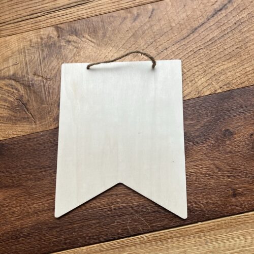 Vaantje met touw | blanco hout | groot