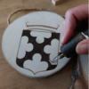 Elzenhouten ronde schijf met schors | 12-14cm