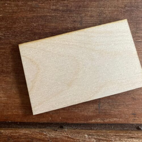 Houten plaatje / visitekaartje | 5x8cm