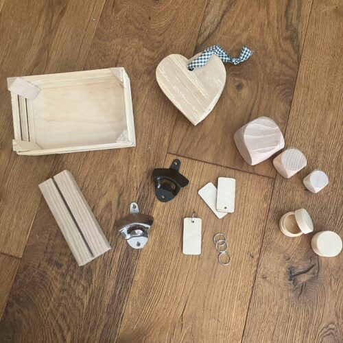 Ansichtkaart van blanco hout