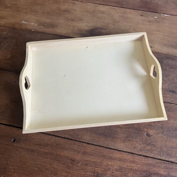 Houten dienblad 30cm | hartvormig handvat